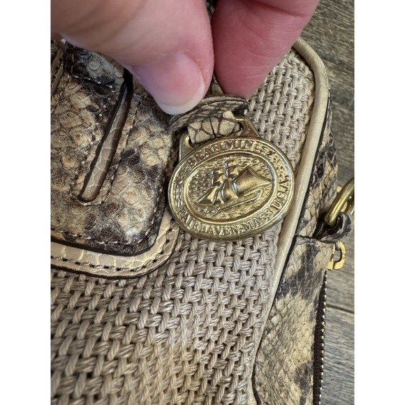 Brahmin‎ Small Caroline satchel bag in a textured canvas Snakeskin Embossed - Picture 8 of 16